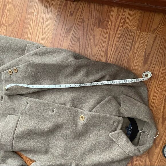 Wilke Rodriguez grey brown wool pea coat, L - Picture 4 of 7